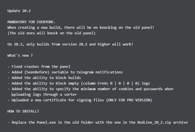 Figure 3 Redline 20.2 release notes