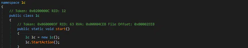 Figure 3 - Ransomware payload entry point