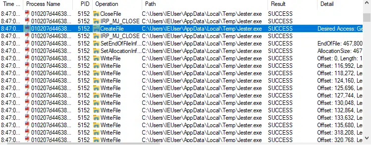 Jester loader loads Jester Stealer into the %TEMP% directory