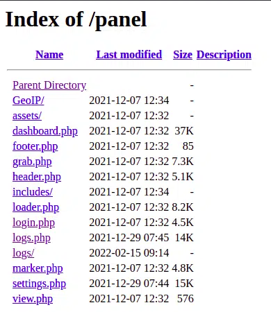 Figure 2: C&C files deployment on live server