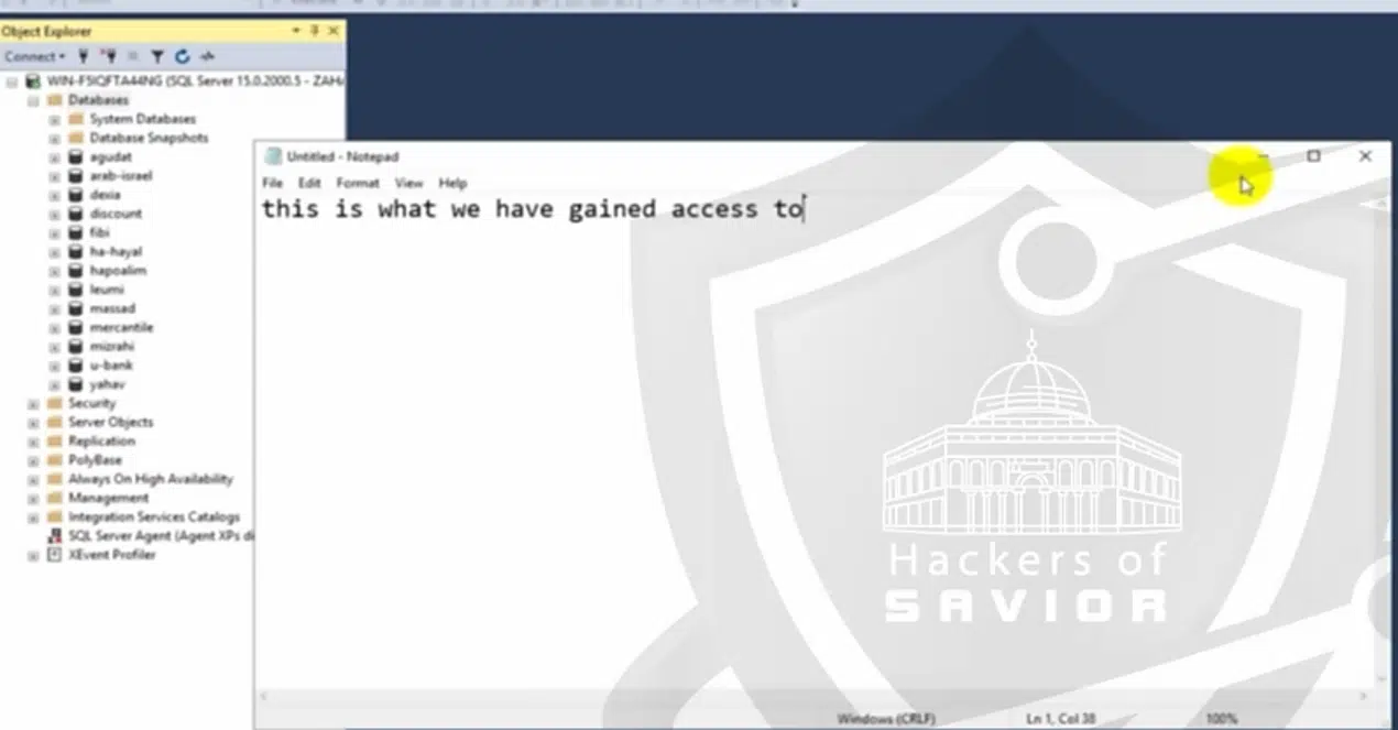 A screenshot from the video which was published by ‘Hackers of Savior’ on April 25th