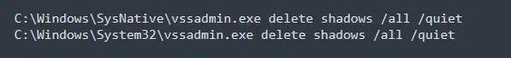 command line Black Basta module uses to delete shadow files