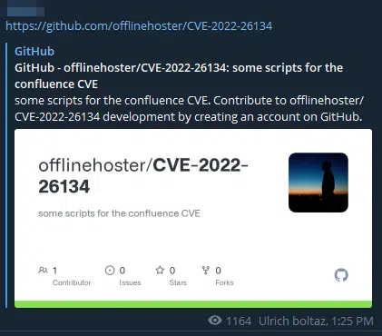 Telegram group sharing POC GitHub repository