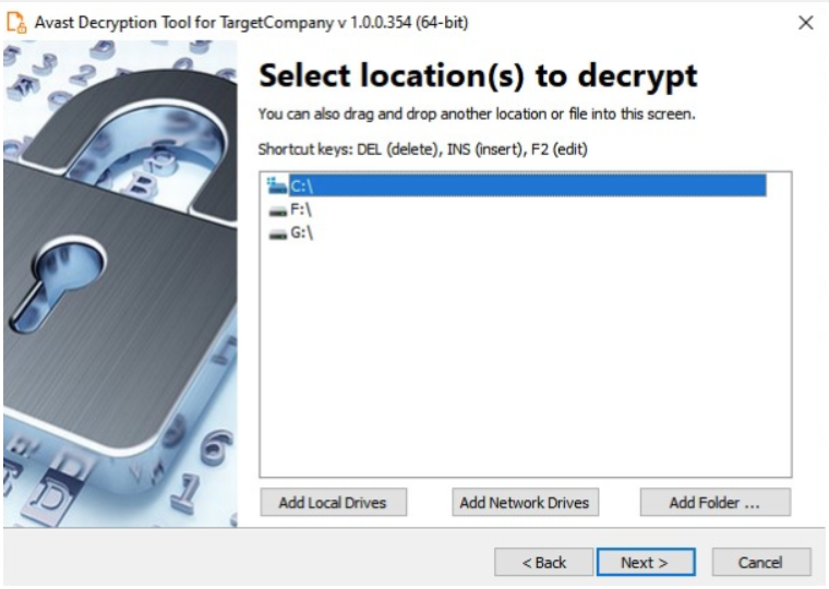 Avast Decryption Tool for TargetCompany