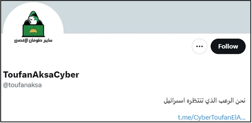 Figure 1 - The group's X account