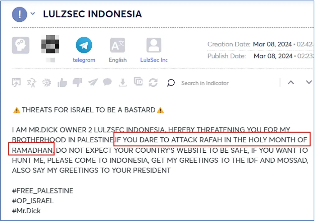 Lulzsec's threat