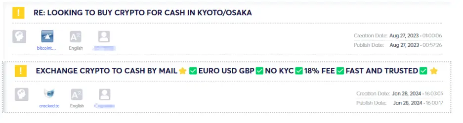 Figure 28 – Crypto money laundering example