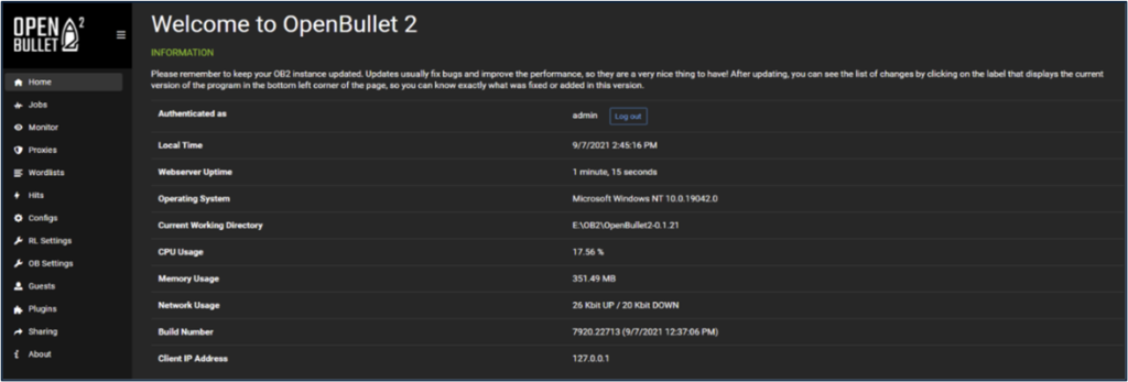 Figure 1: Open Bullet 2 Screenshot