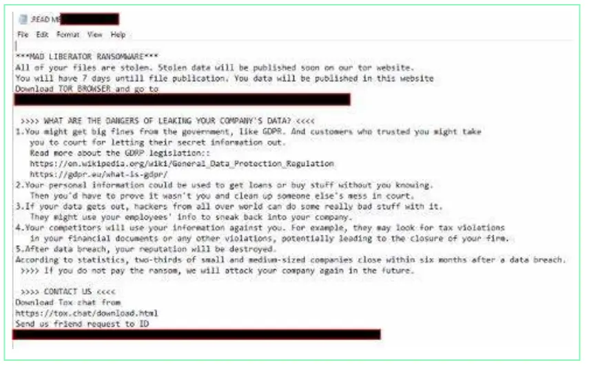 mad liberator ransomware code