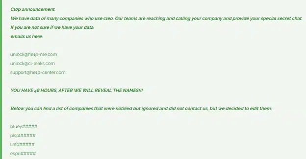 clop update 2